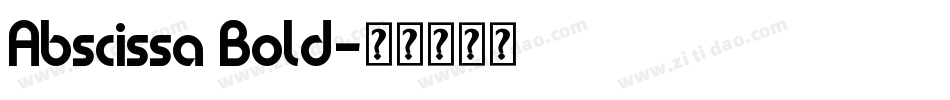 Abscissa Bold字体转换